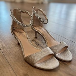 NEW Women's Lorraine Evening Sandals Gold-tone Glitter